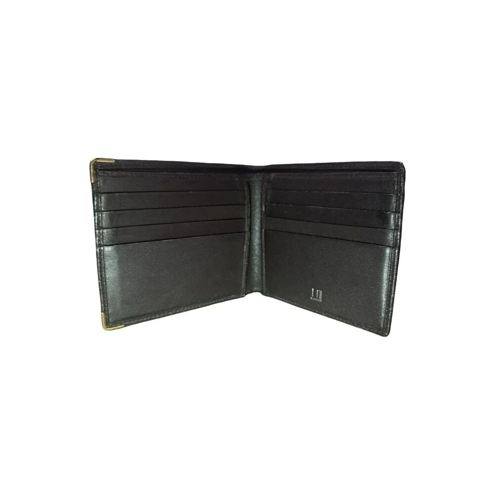 Dunhill Black Leather Bifold Mens Wallet